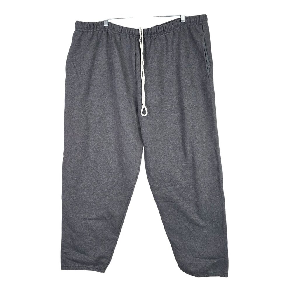 Mens Vintage Jerzees Gray Sweatpants Cotton Polyester Blend Drawstring Size 2XL